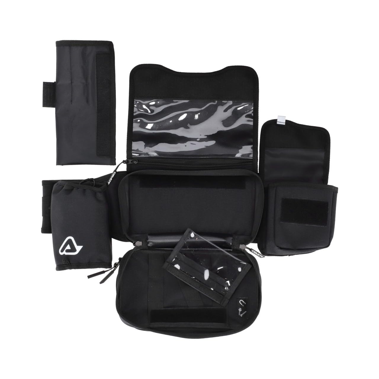 ACERBIS Impact Logo Marsupio Motocross Enduro Offorad, Nero/Bianco e Nero/Grigio, 5 Litri, 95% Poliestere 2% PVC 3% Altri, Chiusura con Fibbia, Fascia Elastica Doppia