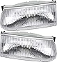 For Ford Explorer 1995 96 97 98 99 2000 2001/Mercury Mountaineer 1997 Headlights Lamps Set Halogen Driver and Passenger Side
