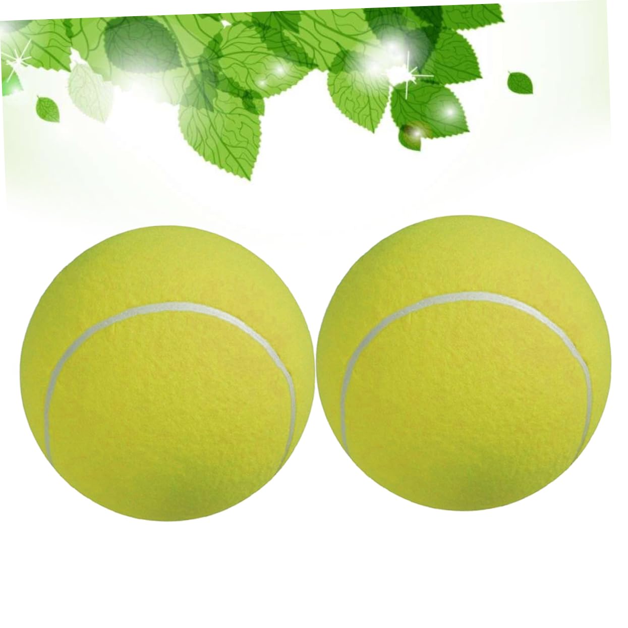 BESTonZON Palla da Tennis Gigante Gonfiabile 24cm con Ago per Cani 2 Pezzi Giocattolo Flessibile per Esterno