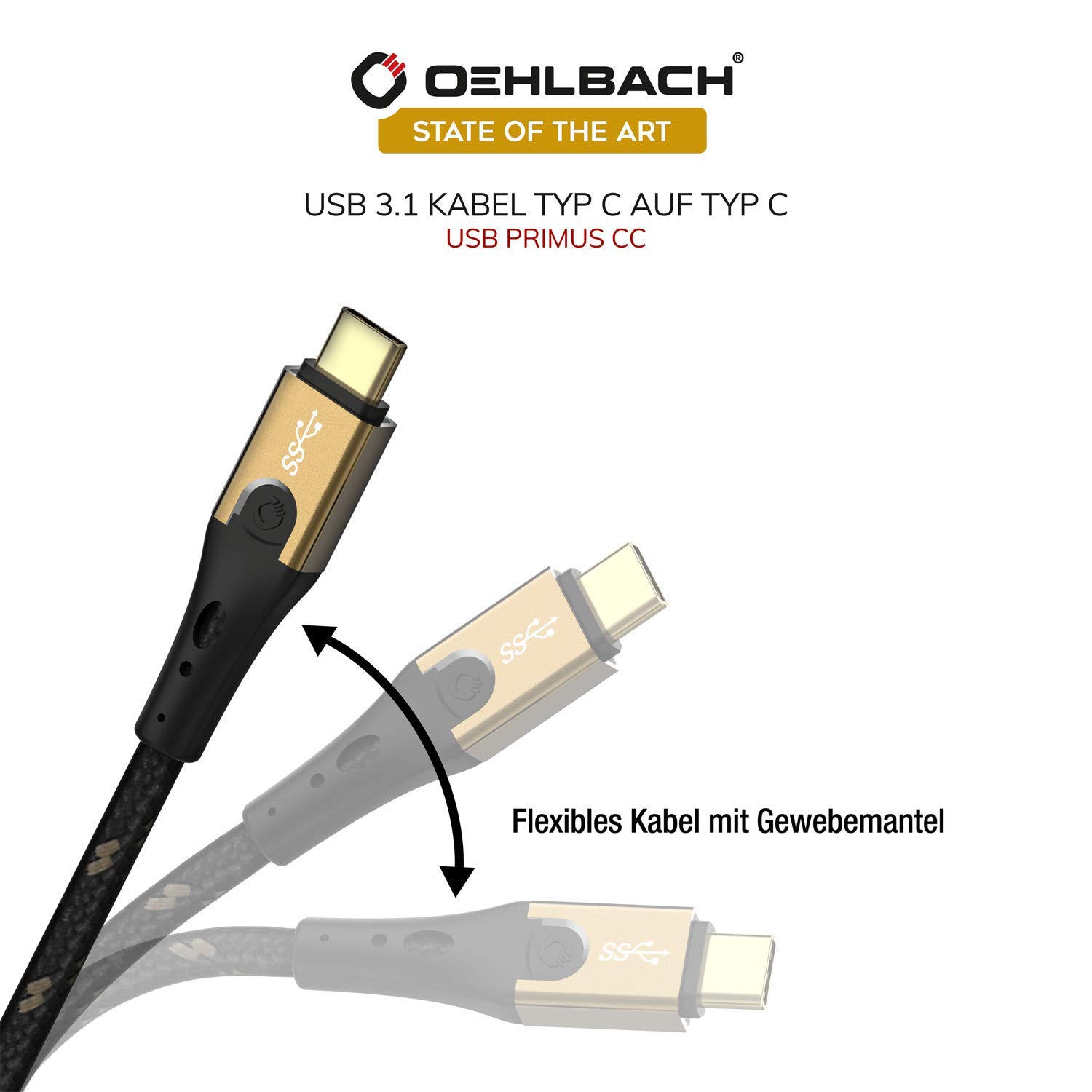 Oehlbach USB PRIMUS CC CABLE TIPO C 3.0 m