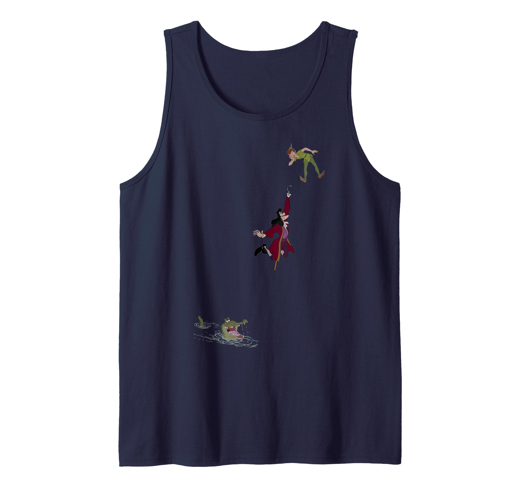 Disney Peter Pan Hook Falling to The Alligator Tank Top