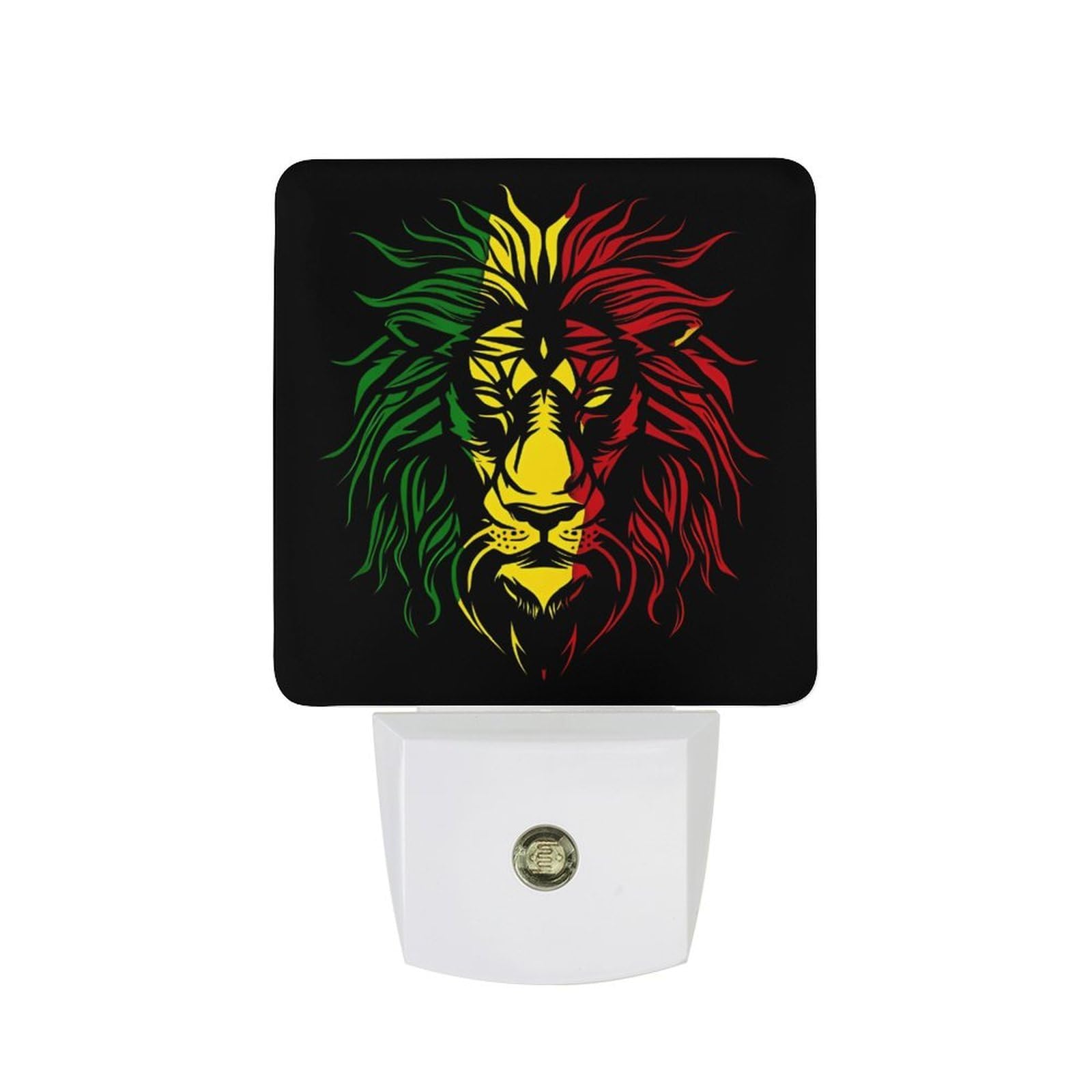 Nqrxadcrt Style African Lion Rasta Jamaica Night Light Plug In Wall Lights Bedside Lamp Bedrooms Home Hallways Decoration