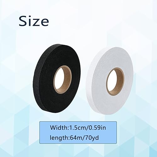 Miniatura 4 de SHANDERBAR Cinta de dobladillo, no hay necesidad de coser cinta de dobladillo, pegamento PA termofusible forro adhesivo de tela para planchar,