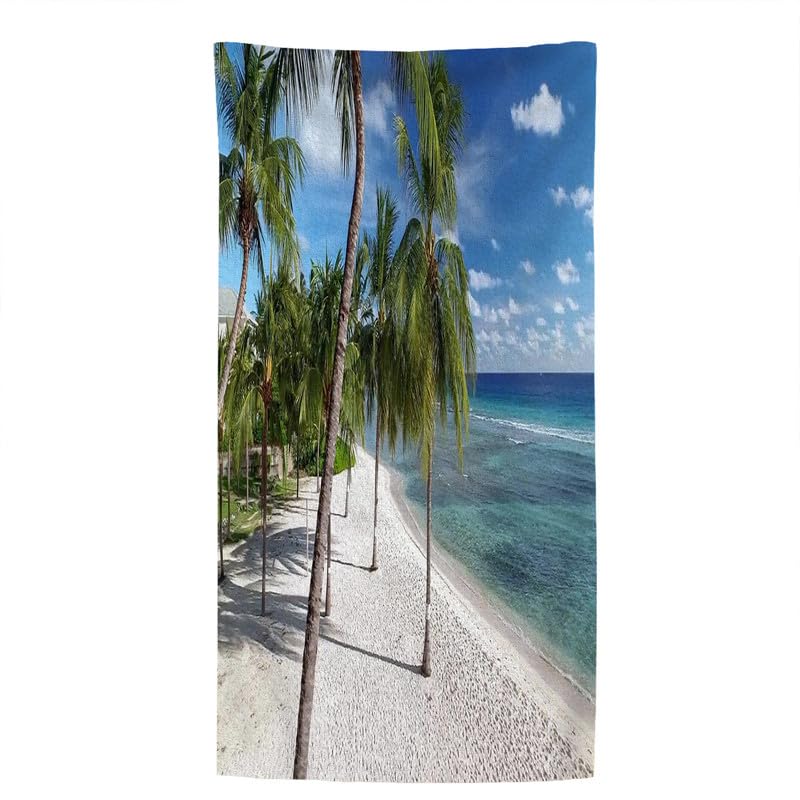 Telo mare oceano, extra large, in microfibra, ad asciugatura rapida, per piscina, palestra, senza sabbia, assorbente, per bagno, viaggi, campeggio, sport, 100 x 180 cm