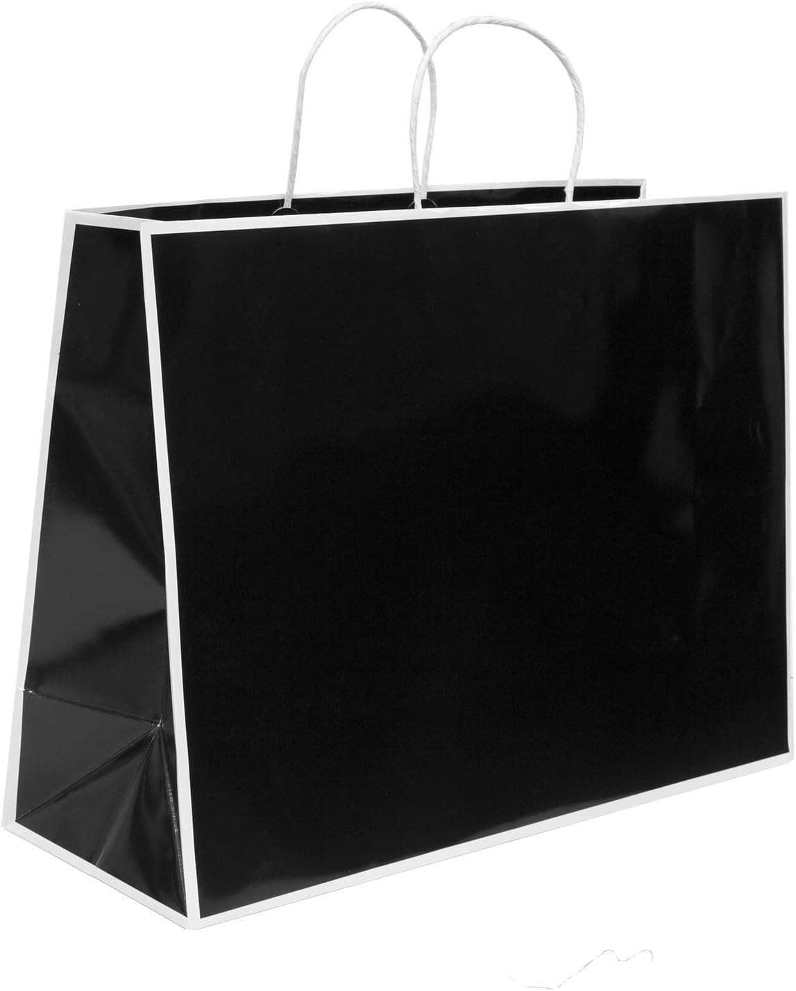 Luv2Pak San Francisco Paper Gift Bags Perfect for Any Holiday Occasion, Birthday Parties, Wedding Presents, and More (Pack of 10) (Black with White Keyline, 16" X 12" X 6")