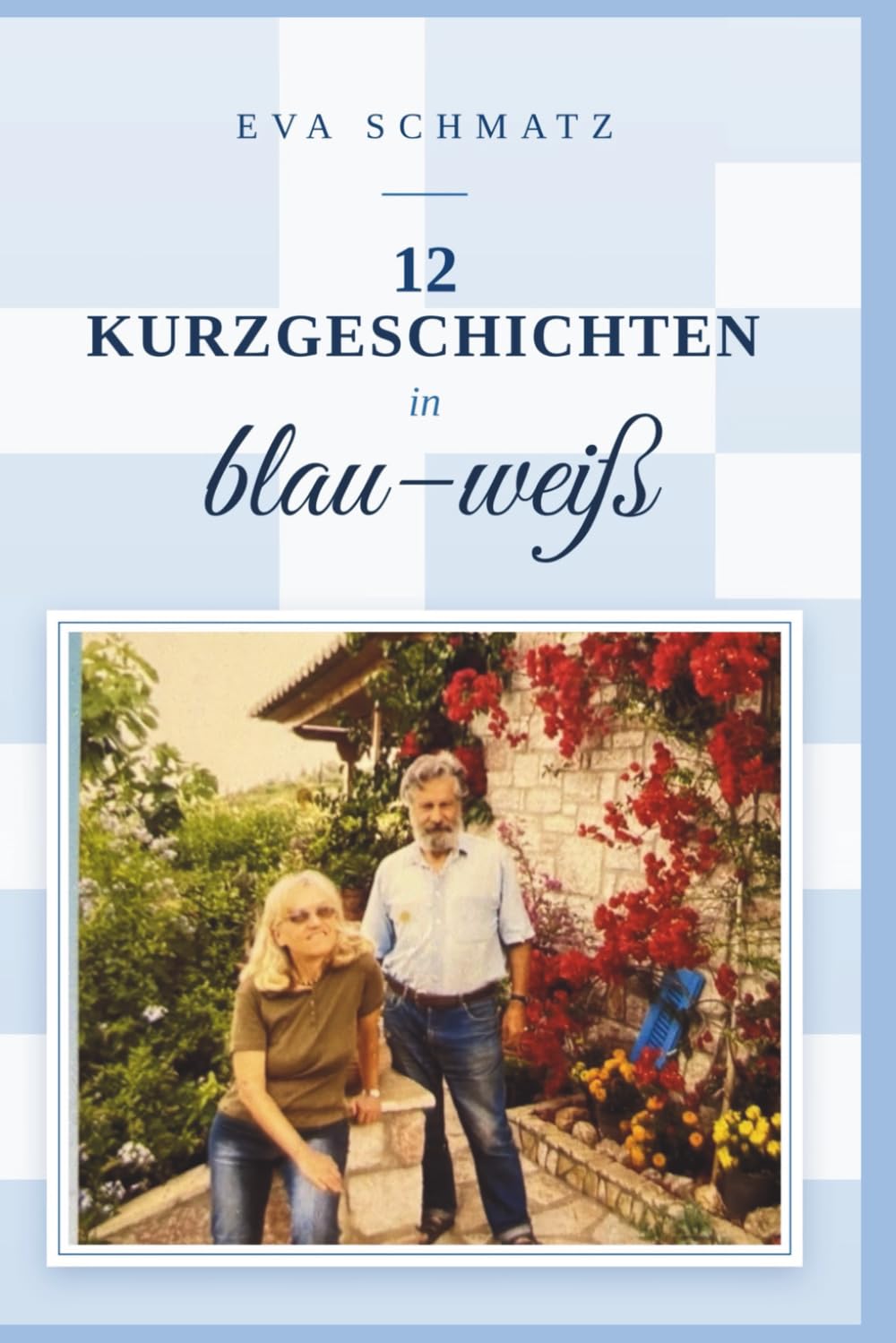 12 Kurzgeschichten in blau-weiß