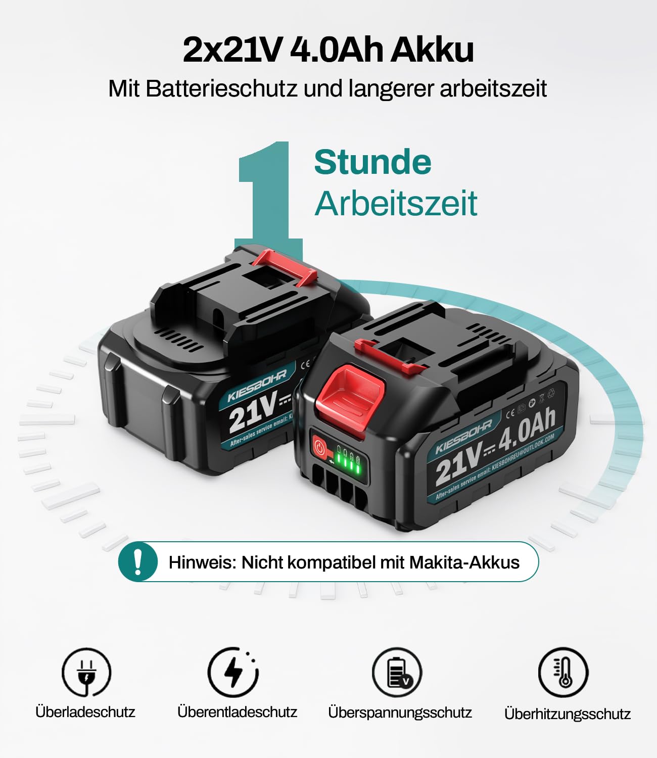 CST01 2-IN1 Akku Hochentaster 15cm 2x 4000mAh