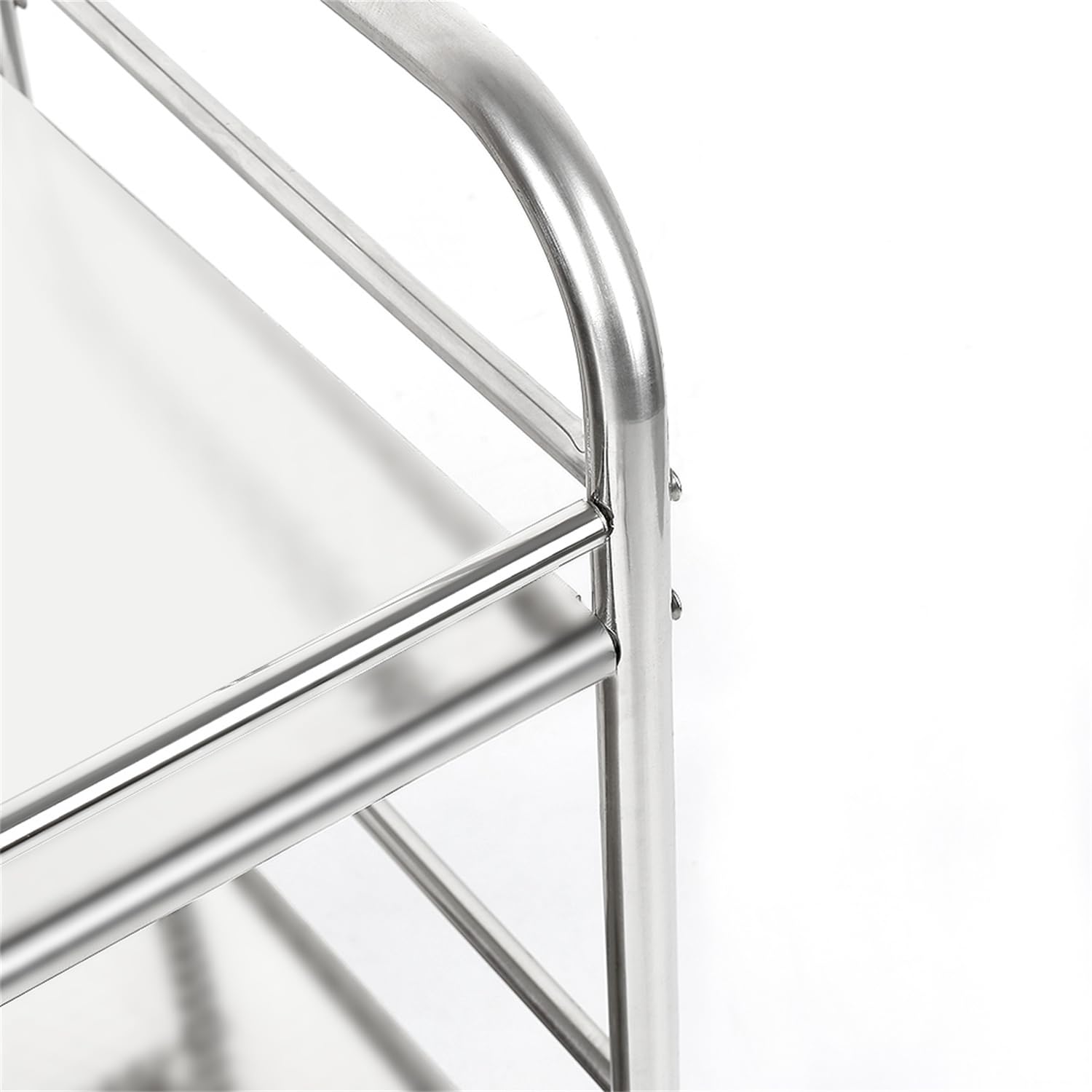 Muelle - Carro de cocina con ruedas estable y fácil de mover (plata, 61 x 36 x 75 cm)