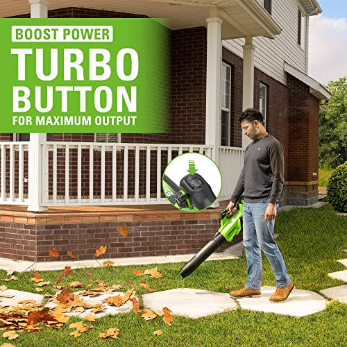 Greenworks 40V (160 MPH / 700 CFM) Cordless Brushless Axial Leaf Blower, 8.0Ah Battery and Charger Included thumbnail 8