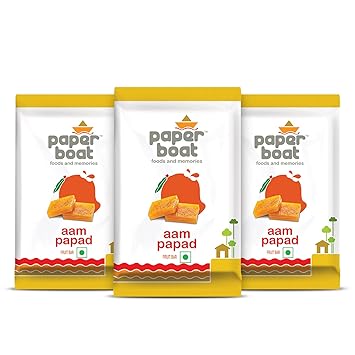 Paper Boat Aam Papad Family Pack, Fruit Bar, No Added Preservatives and Colours, (Pack of 3, 90g Each)