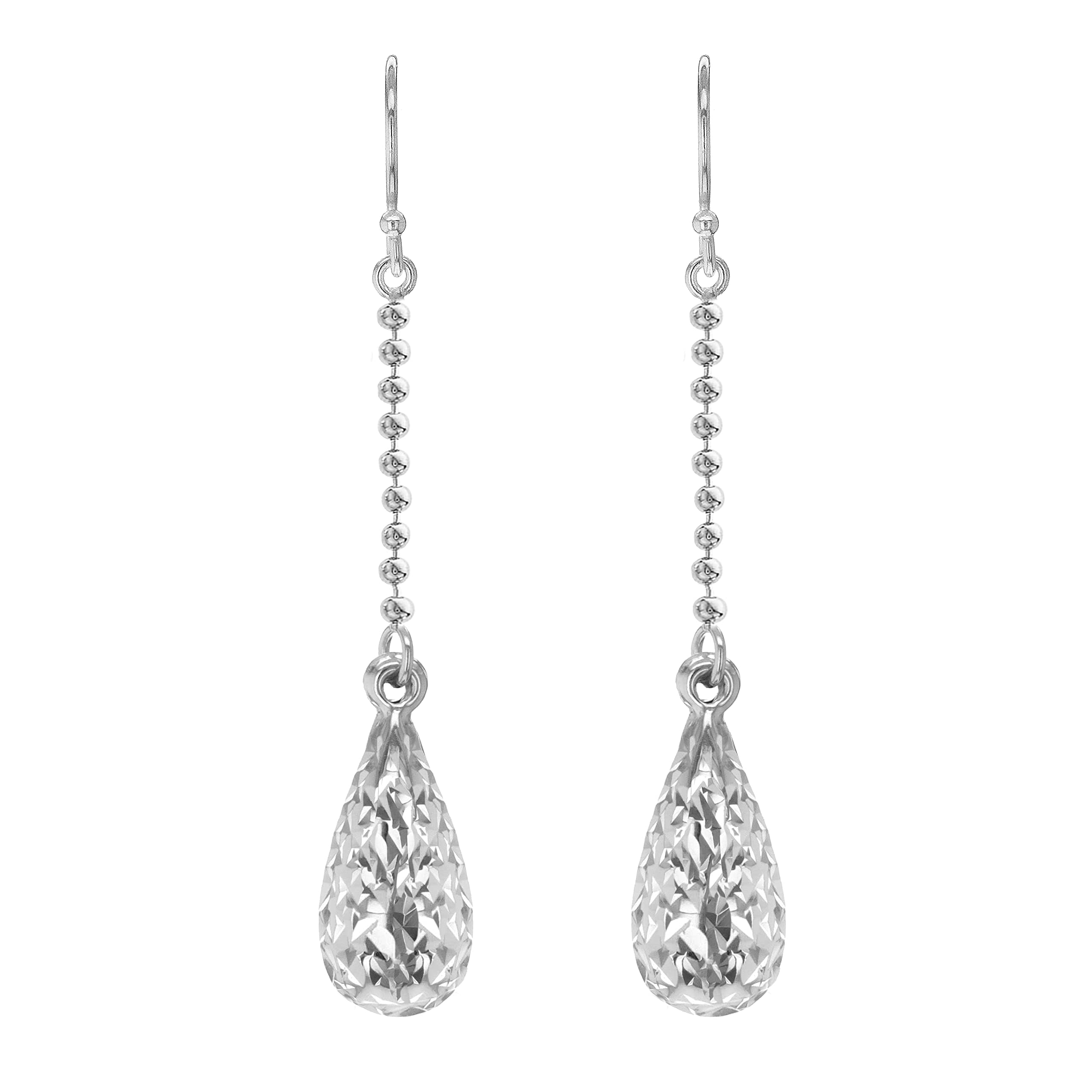 Tuscany Silver Orecchini A Goccia Taglio Diamante In Argento Sterling 925 - Gioielli Eleganti Ipoallergenici In Confezione Regalo