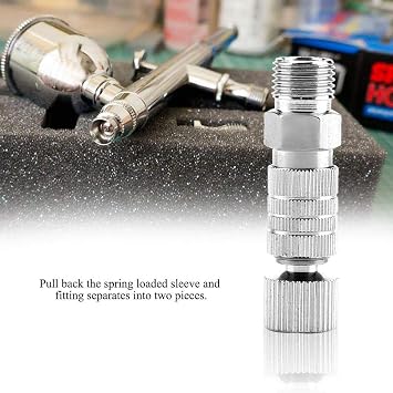 Airbrush Quick Release Disconnect Coupling Adapter Airbrush Air Horse Quick Connecter Hose Connections Set 1/8'' Fittings Part
