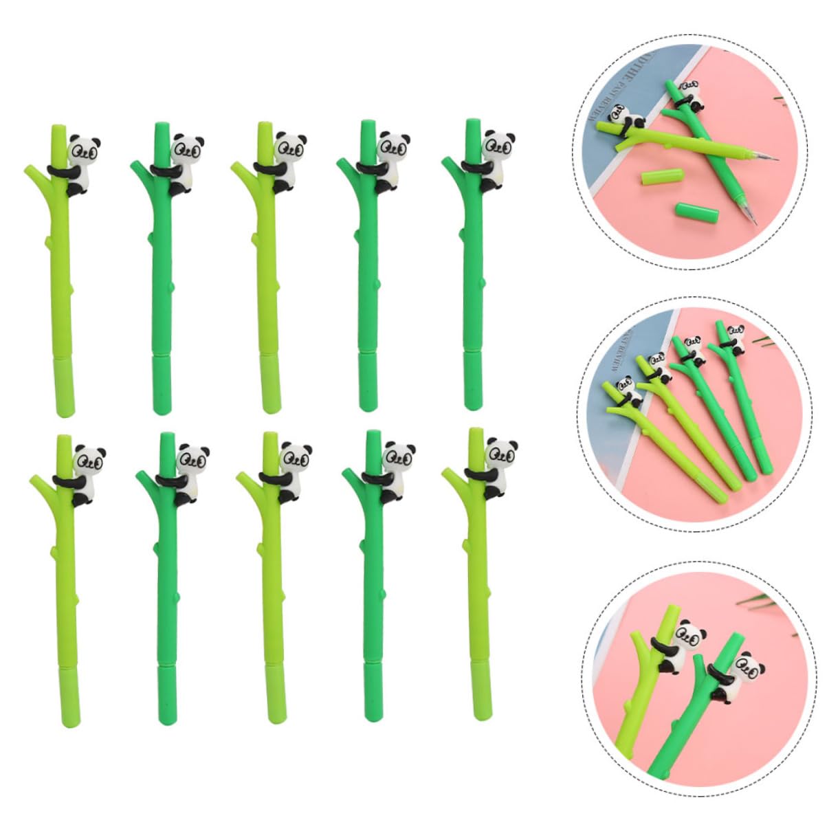 5 Set Penna Gel Panda Evidenziatore Penne Per Gatti Bomboniere Per Penne Gel Per Animali Penna A Sfera Recinti Per Animali Regali Premio Per Plastica 10 Pezzi * 5