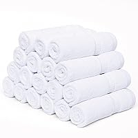 Vista 21 de GOLD TEXTILES Toallas de mano blancas de alta calidad (paquete de 24, 16 x 27 pulgadas), toallas de salón de lujo, uso multiusos para baño, manos