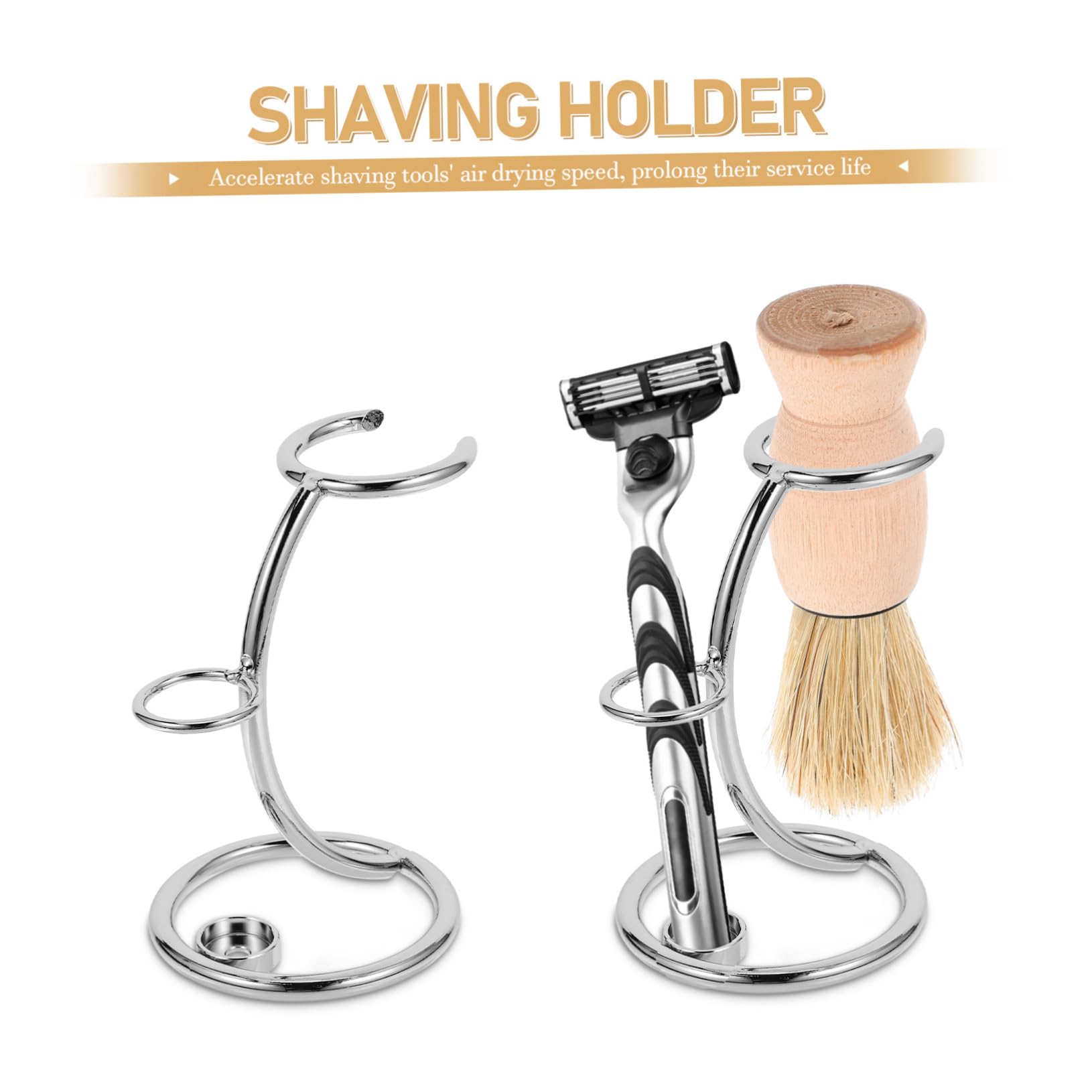 DOITOOL Stylish Stand Brush Holder Face Rack Non-slip Base for Bathroom Decor