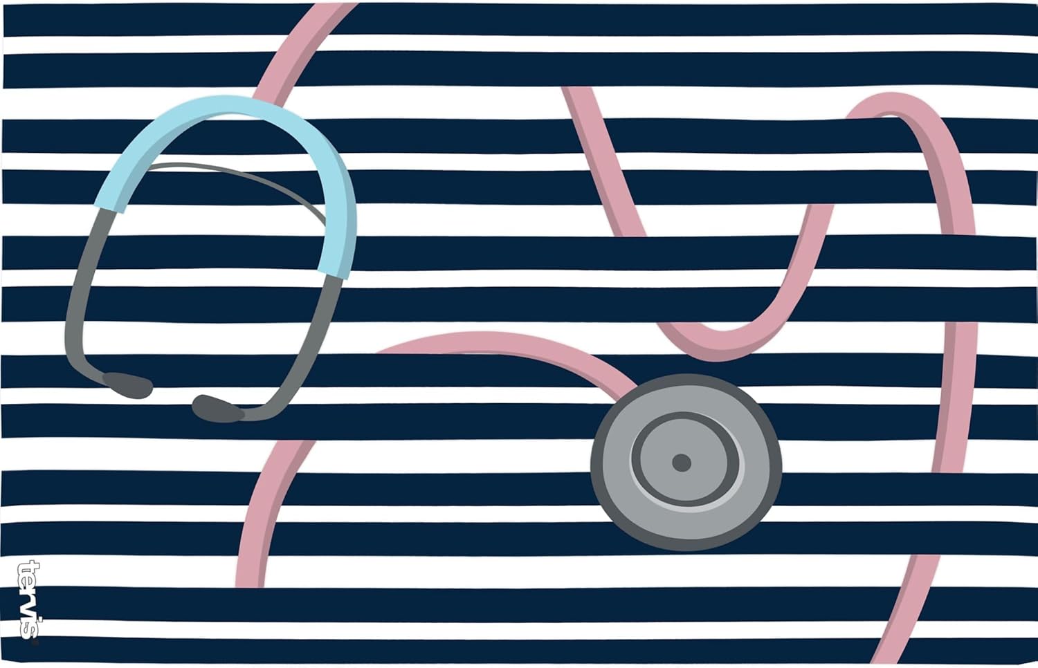 Tervis Doctor Nurse Stethoscope Stripes Made in USA Double Walled Insulated Tumbler Travel Cup Keeps Drinks Cold & Hot, 16oz, Classic - Image 2