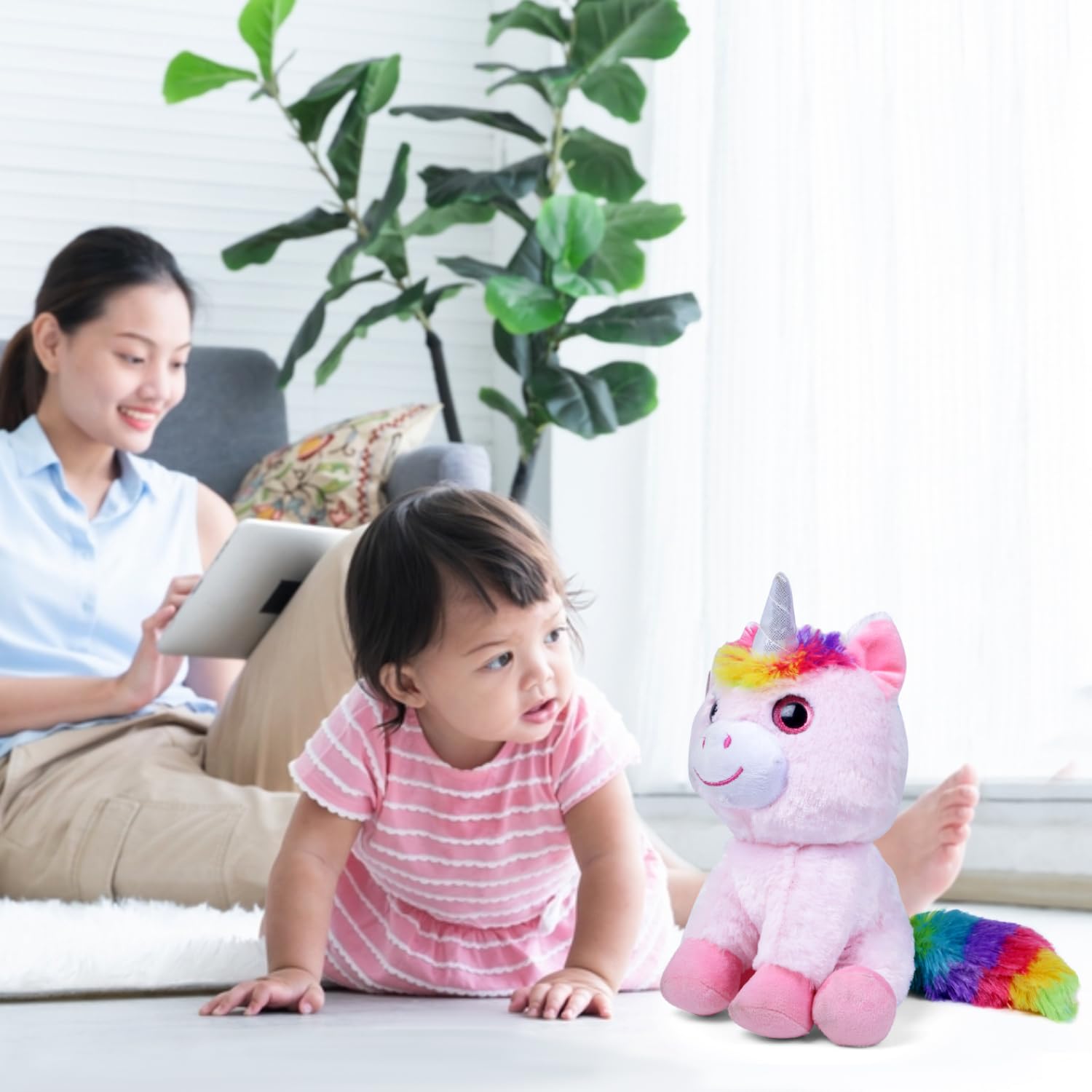 Fuzzbuzz Pink Unicorn BEANIEBOOS