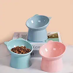 Comedouro Bebedouro Elevado Gatinho Acrílico Gatos E Cães (Rosa Gatinho)