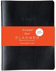 Planner Revista Clássica Mensal Planejamento 19X25 Preto, Cicero, Preto