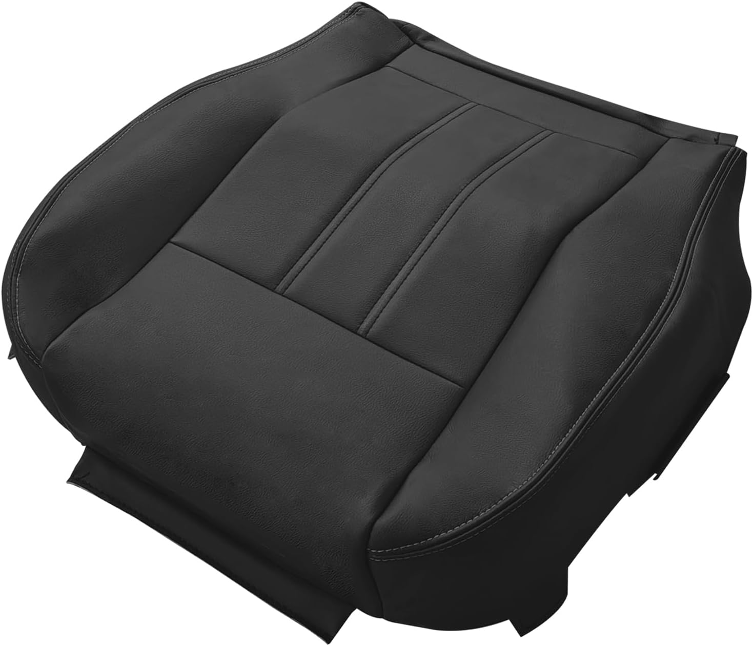 Driver and Passenger Side Bottom Seat Cover Replacement UNPerforated Fits for Chrysler Town & Country 2011-2016 Black