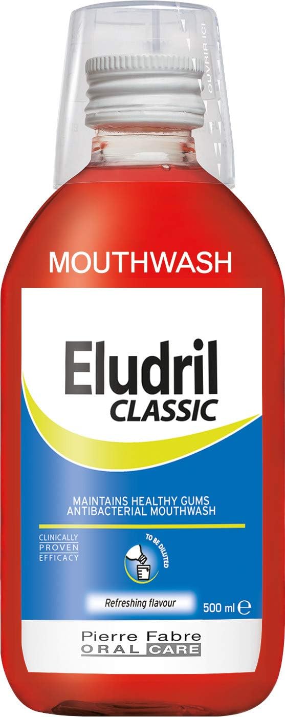 THREE PACKS of Eludril Classic Mouthwash 500ml