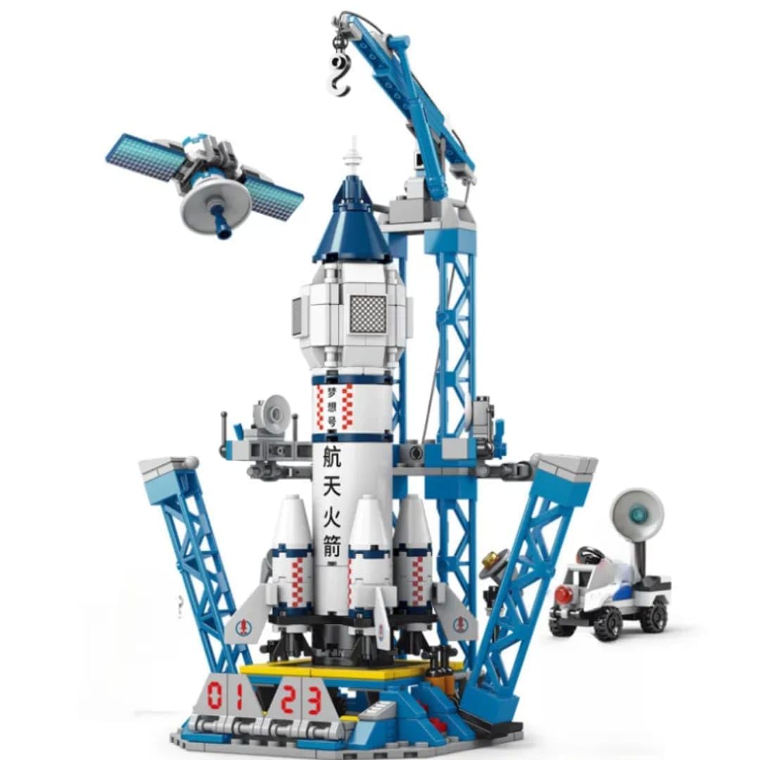 SKY LINE OCEAN Space Rocket Building Block Set, 452+ PCS Spacecraft Construction Kit, STEM Educational Toy for Kids & Teens, Creative Space Exploration Play Set, 5-Year Structural Warranty-image-30