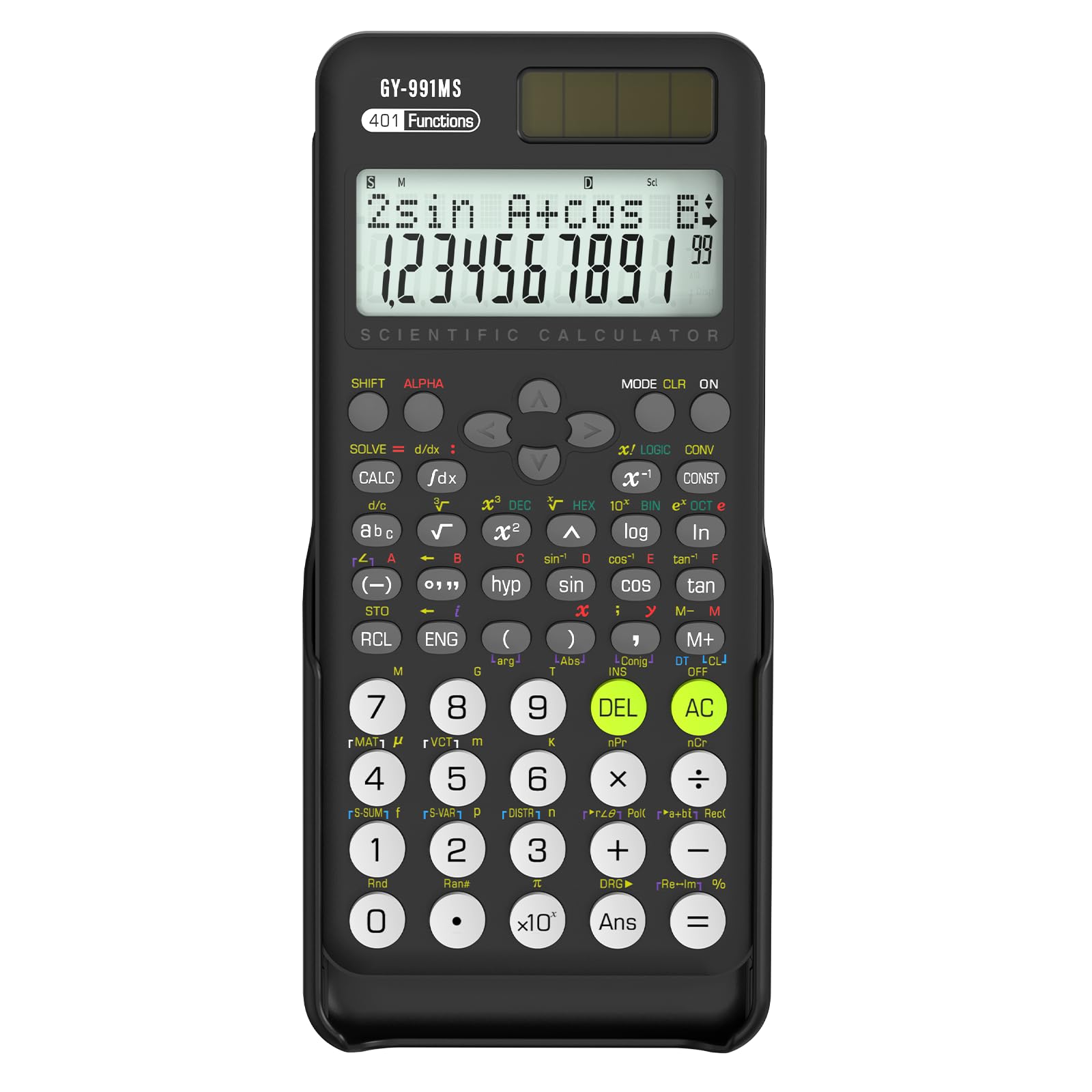 Scientific Calculators for Students, 991 MS Science Calculator for Middle and High School Supplies Calculator with Cover (Black)