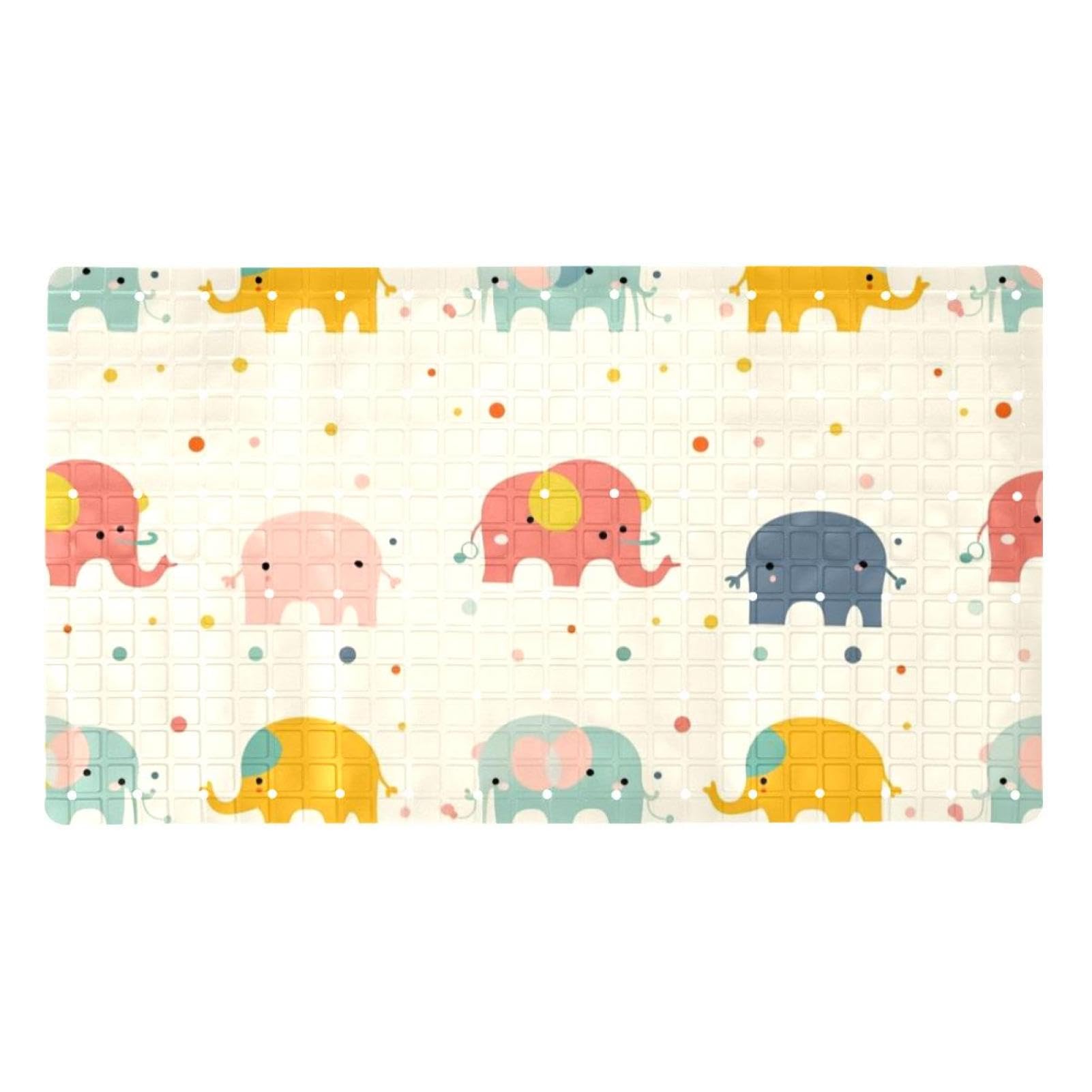 Tapis de bain antidérapant décoration éléphant pour douche moderne