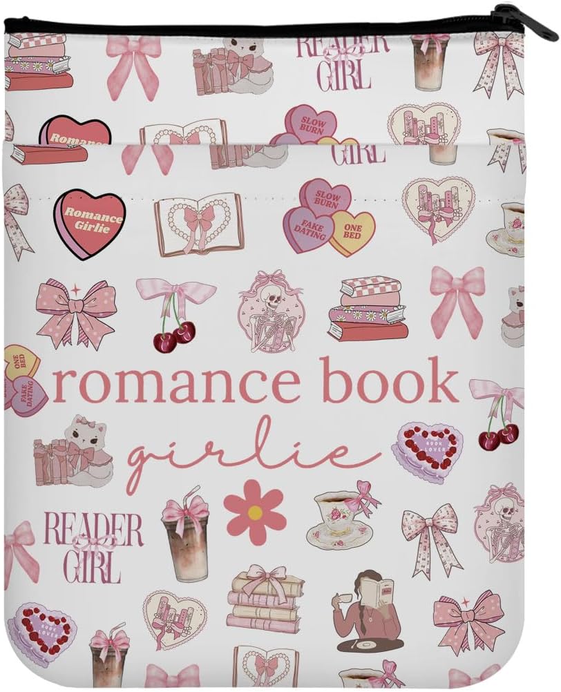 MAOFAED Romance Book Girlie Book Cover For Book Lover Romantasy Reader Gift Girlfriend Gift Bookish Merchandise (romance book girlie)