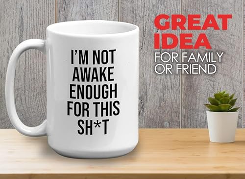 Miniatura 2 de Sleepy Coworkers - Taza de café de 15 onzas, color blanco - No estoy despierto suficiente - Lazy Person Sleepy People Who Loves Doing Nothing