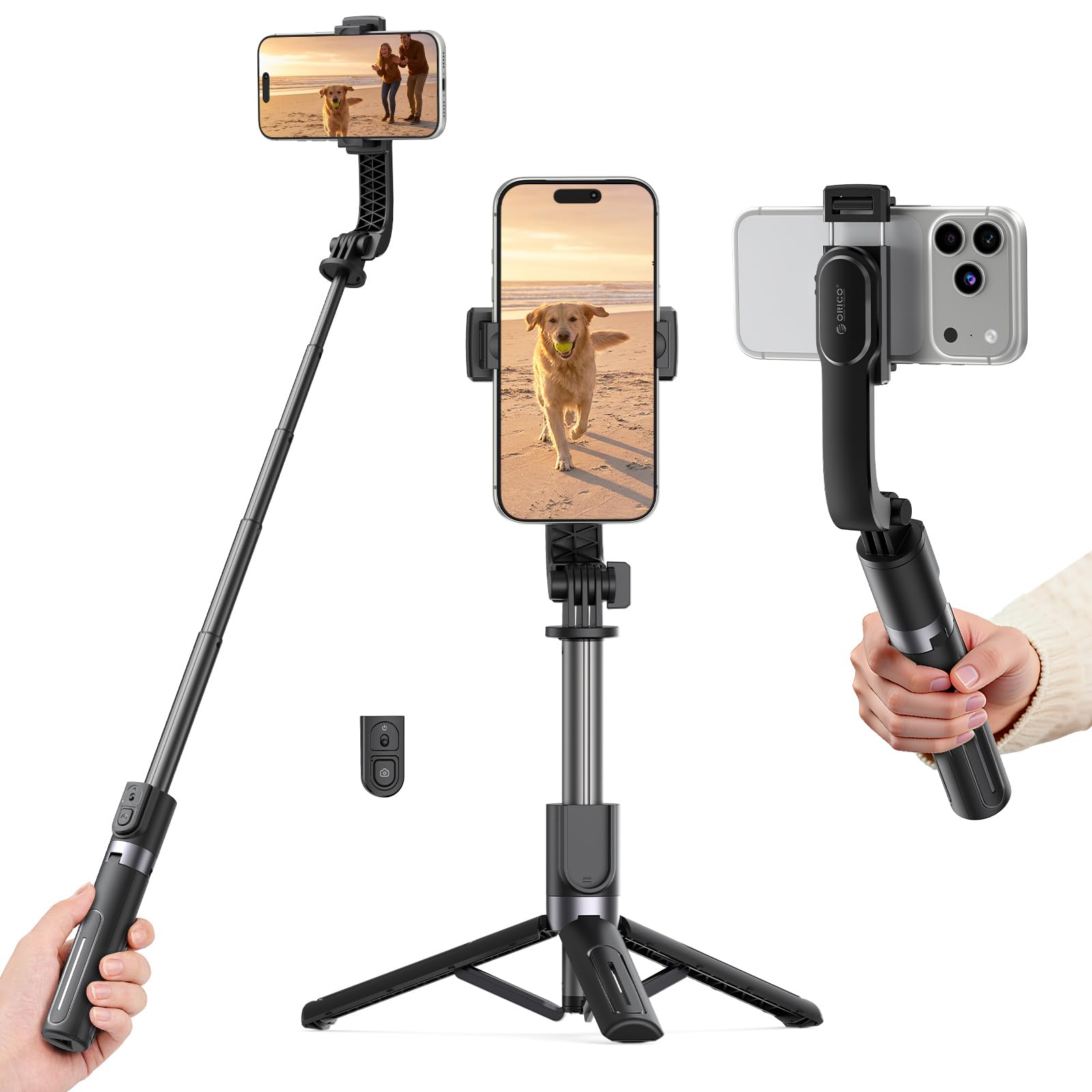 ORICO Trípode para Smartphone Palo Selfie telescópico de Aluminio de 90 cm