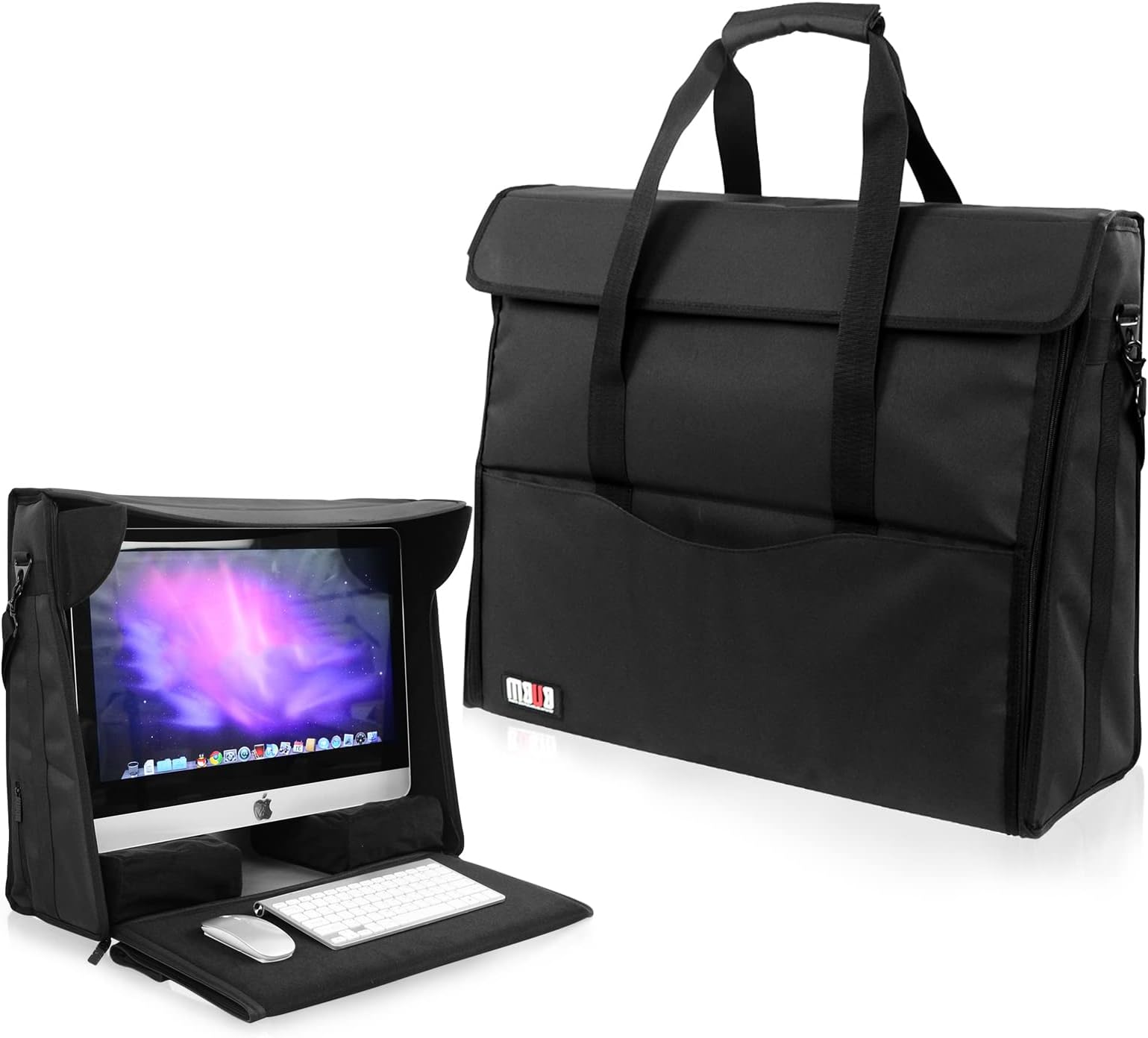 BUBM 21.5"/24" Nylon Carry Tote Bag Compatible with Apple iMac Desktop Computer, Travel Storage Bag for iMac 21.5-inch and 24 inch