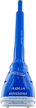 POOL BLASTER Aqua Broom Ultra Cordless Pool & Spa Vacuum w/Pole Set for Sand, Silt & Small Debris, Battery-Powered Handheld Hoseless - for Hot Tubs and Tight Spaces in Inground & Above Ground Pools
