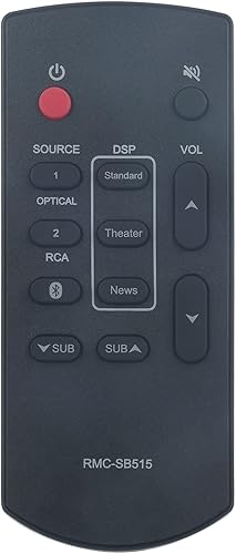 PerFascin RMC-SB515 Reemplazo de control remoto para Insignia Sound Bar RMC SB515 RMCSB515 PerFascin RMC-SB515 Reemplazo de control remoto para Insignia Sound Bar RMC SB515 RMCSB515