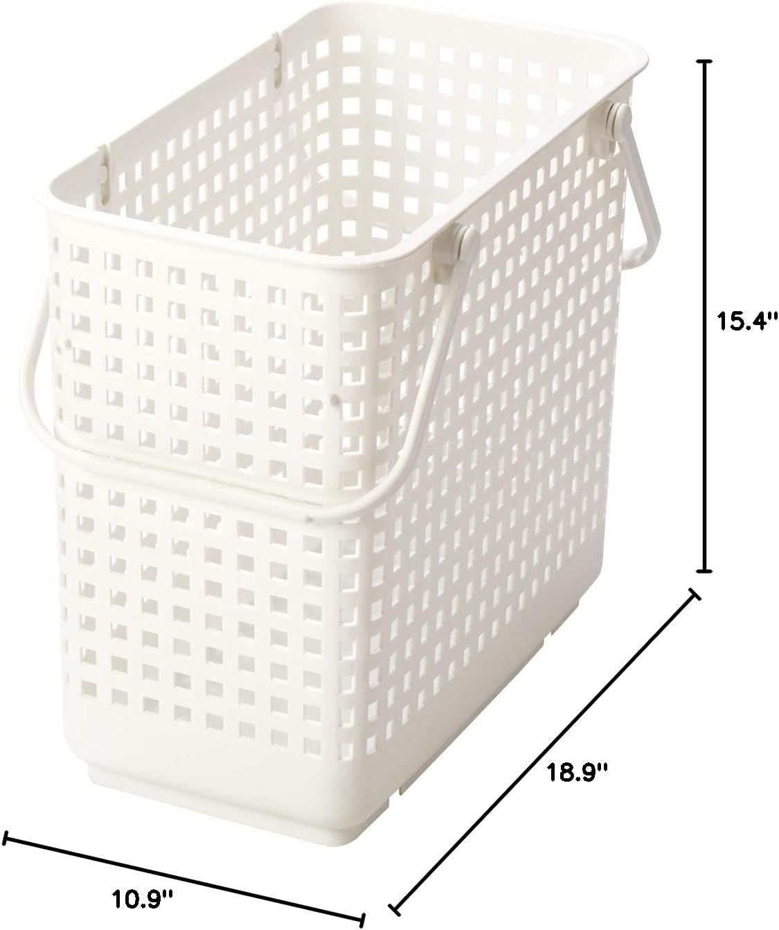 LIKE-IT Laundry Laundry Storage Stacking Laundry Basket (L), White, LBB-12C, Biomass Plastic, Approximately 30% Used