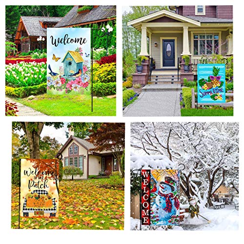 Yileqi Seasonal Garden Flags Set Of 12 Double Sided Halloween Fall Garden Flag, Small Yard Flag For Holiday Outdoor Decorations 12.5X18 Inch thumb #3