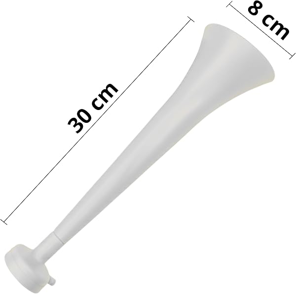 FUN FAN LINE Lot de 3 trompettes Vuvuzela colorées. Accessoires pour Les fêtes, Les piñatas et Le Sport. Détachable pour Combiner Les Couleurs du Corps et de l'embout. - 2
