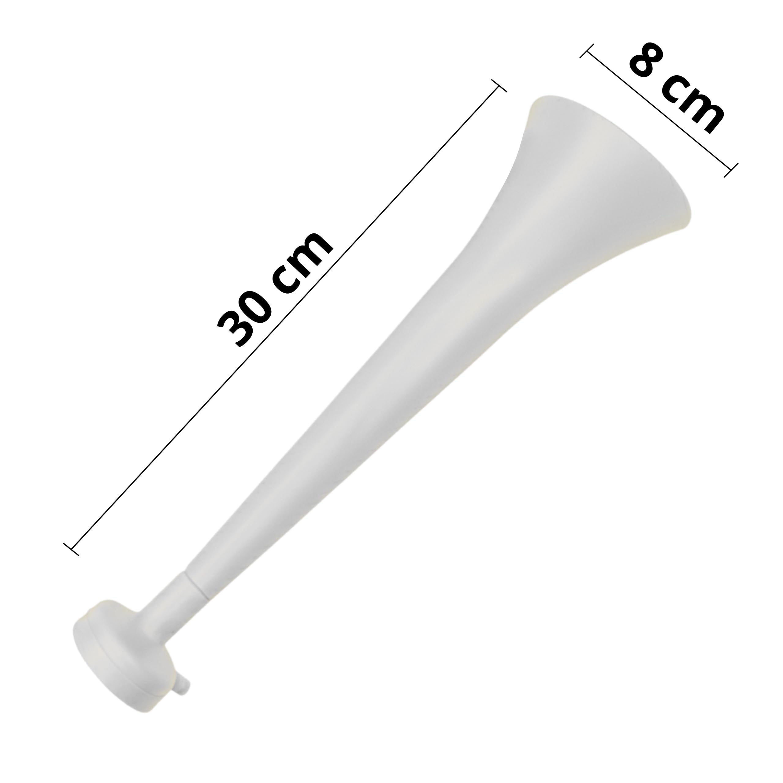 Lot de 3 trompettes Vuvuzela colorées. Accessoires pour Les fêtes, Les piñatas et Le Sport. Détachable pour Combiner Les Couleurs du Corps et de l'embout. - 3