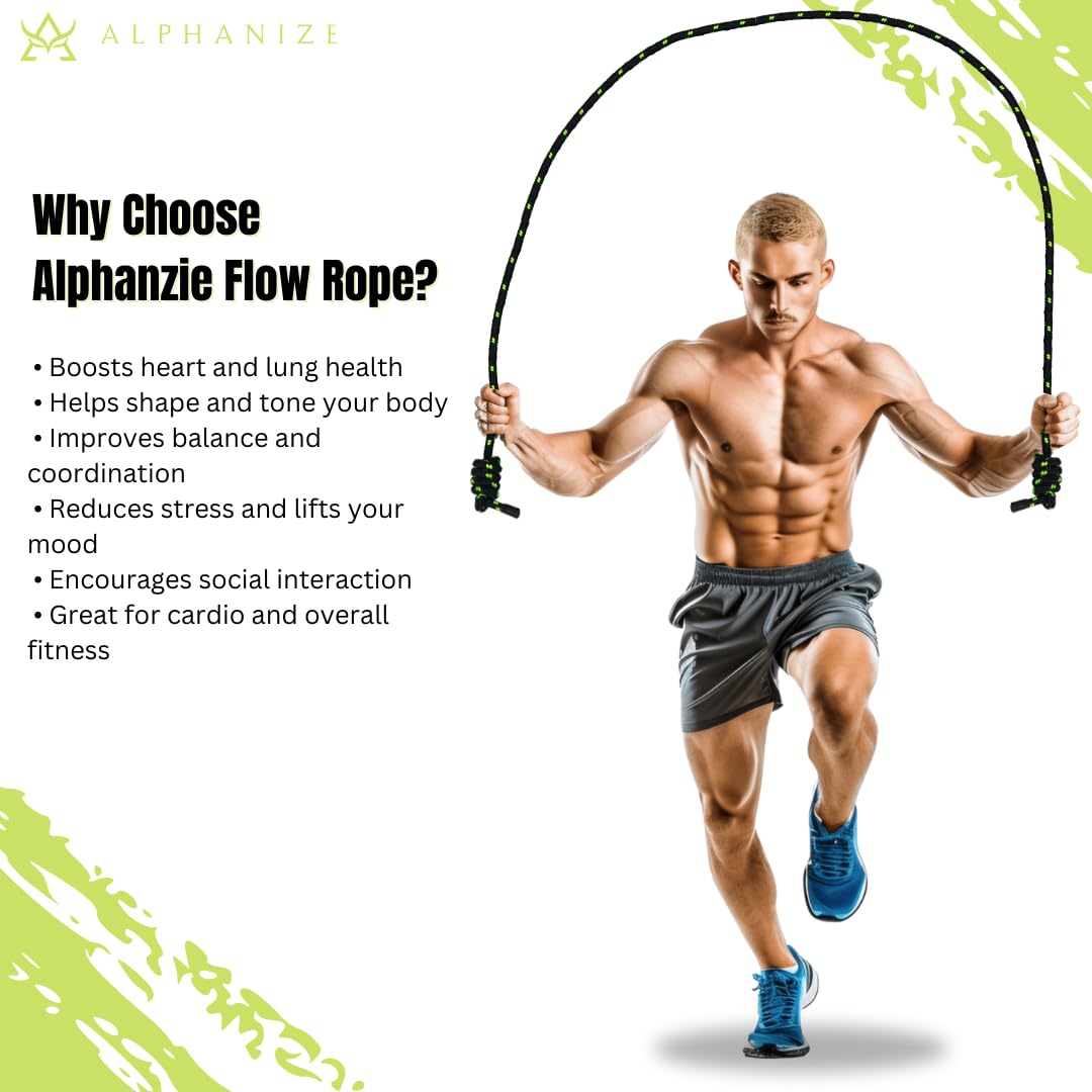 Flow Rope Übungsspringseile für Zuhause, Fitnessstudio, Cardio, Springseil für Fitness für Männer und Frauen, Boxen & MMA, Ganzkörpertraining