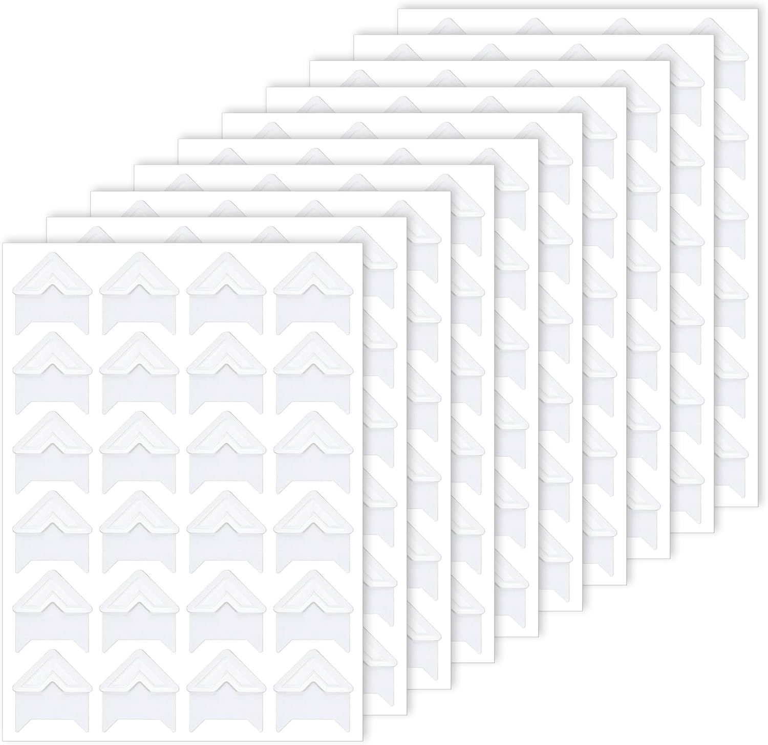 240 Pieces Photo Corners for Scrapbooking, Acid Free Picture Corner Stickers Self-Adhesive Photo Mounting Corners for Album, DIY Scrapbook Stickers, Memory Books(White)