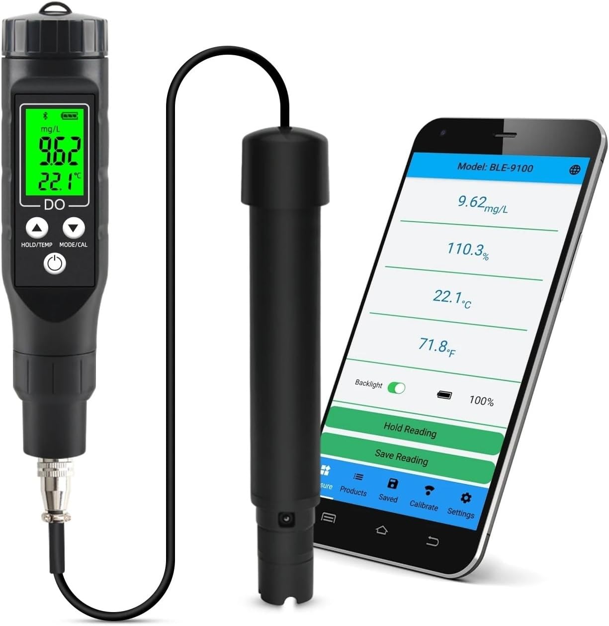 Dissolved Oxygen Meter, BLE-9100 Dissolved Oxygen Analyzer Oxygen Concentration Tester