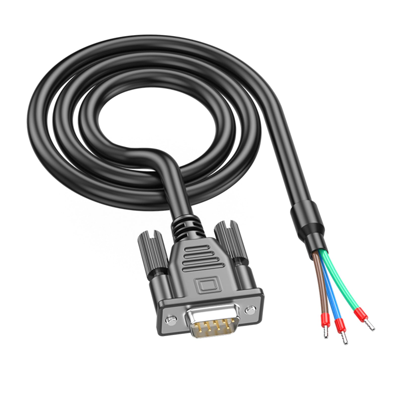 MLWSKERTY DB9pin RS232 to RS485 Bare Wire Extension Cable with Coppered Conductors for High Efficiency Data Transfer in Networking Fast Speed Port Cable