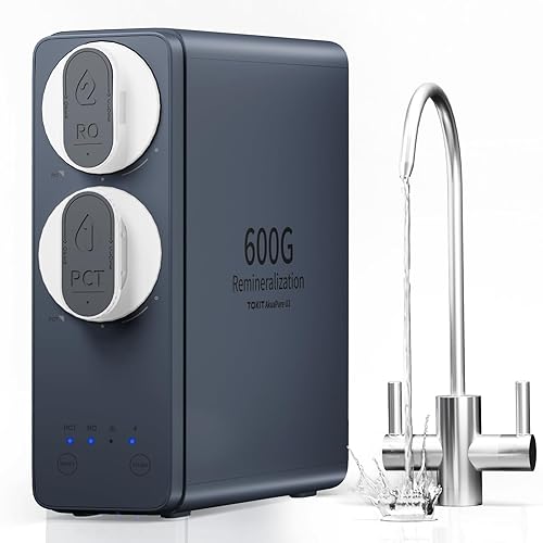 TOKIT Sistema de ósmosis inversa U2, filtro de agua de ósmosis inversa mineral alcalino sin tanque, NSFANSI 58, sistema de ósmosis inversa con