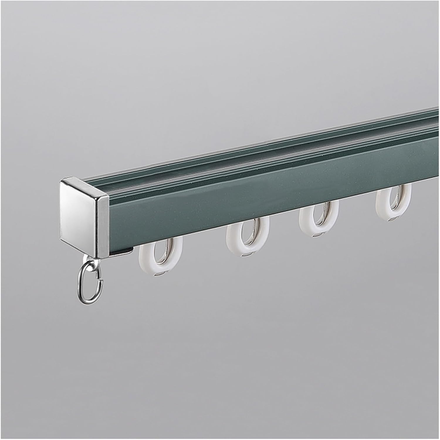 高耐久カーテンレール 壁/天井マウント 1m-5m サイレントカーテンロッド ウォールディバイダー リビングルーム ベッドルーム 間