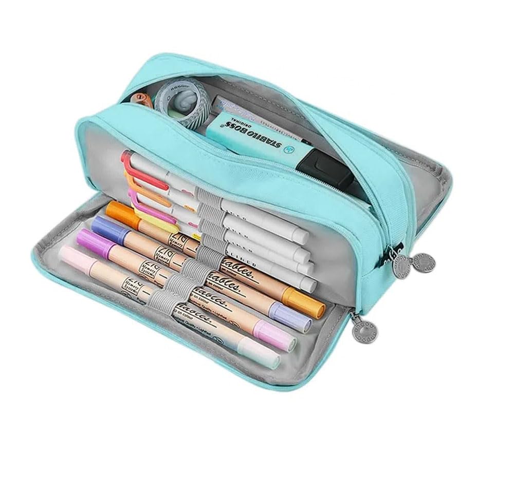Zibuyu® Pencil Box Boys Pencil Pouch for Girls Bring 3 Compartments Pen & Pencil Pouches Stationery Pouch Special Pencil Case for Kids Teenage Adults Women Men (Blue) (B0D5LJHM26) Amazon Price History, Amazon Price Tracker