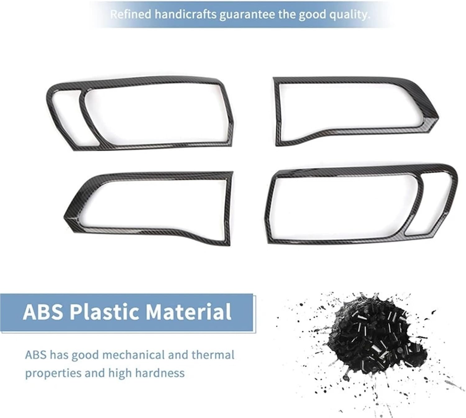 ABS Car Rear Tail Light Lamp Taillight Decoration Cover Trim Compatible For Jeep Grand Cherokee 2014 2015 2016 2017 2018 2019 2020(Carbon Fiber Grain)