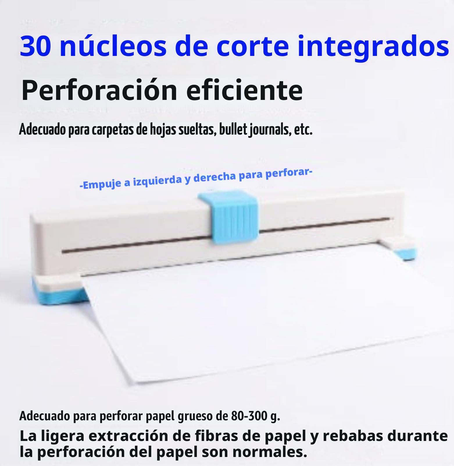 Máquina de perforación de papel profesional de 30 agujeros con capacidad para 5 hojas de perforación de oficina y escuela,perforadora encuadernadora a4,perforadora papel a4 37 * 6.5 * 6.2cm