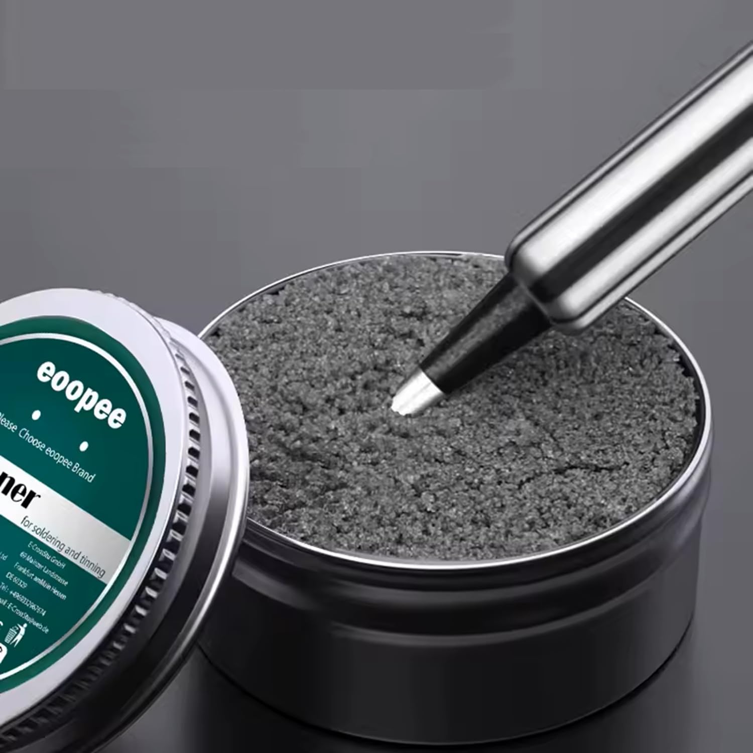 AYMBH Soldering Iron Tip Cleaner Refresher Paste – Lead-Free Tip Tinner Flux Restoration Cream for Oxidised Tips – Prolongs Soldering Iron Life – 20g Tin Powder Compound for Electronics Repair