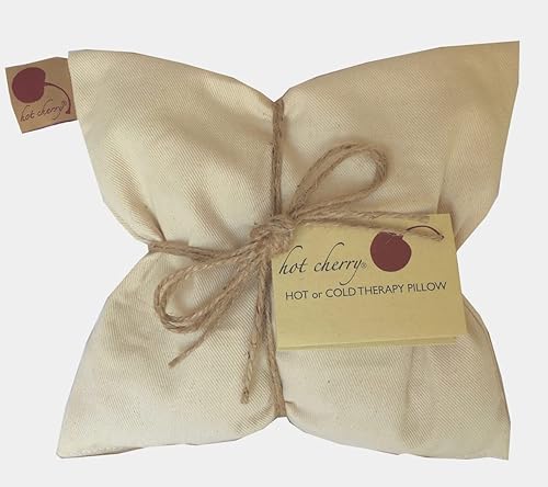 Miniatura 1 de Hot Cherry Pit Pillow Square  Terapia natural de calor húmedo o frío para dolor muscular, alivio de tensión, artritis, aromaterapia, apto para