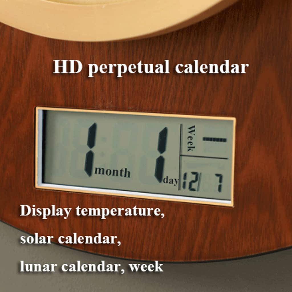 Amazon.co.jp: 日付、月、曜日表示付き金属製壁掛け時計、カチカチ音が